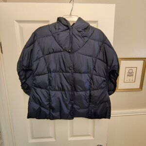 NWOT Aerie XS Navy Blue Quilted COCOON Hooded Puffer Vest/Jacket